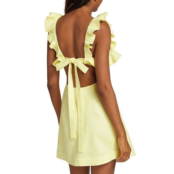 Zimmermann ruffled linen minidress Size AU0(US4) $650 - Picture 3 of 13